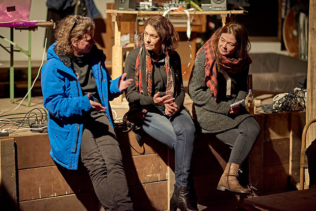 Mo Loschelder & Bettina Wackernagel (curators of HoSF), Bianca Ludewig (founder and coorganizer of Meetup Berlin)