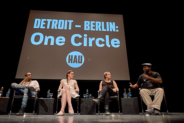 Bryce Detroit (Detroit Recordings Company), Séverine Marguin, Julia Brunner (Kotti-Shop) & Cornelius Harris (Underground Resistance)